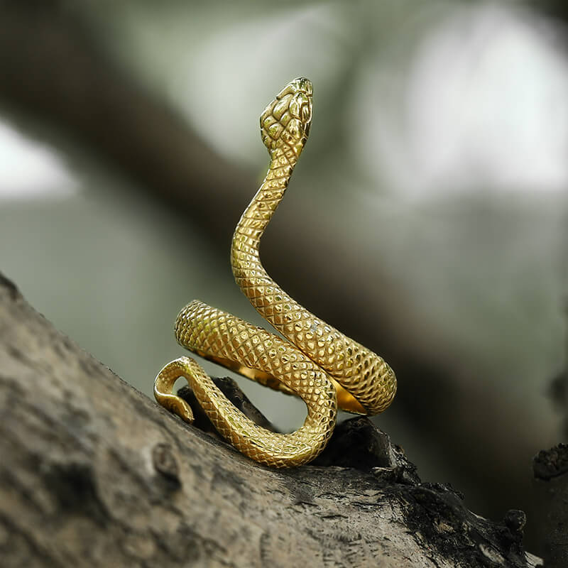 Vintage Snake Stainless Steel Ring