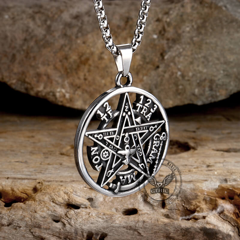 Vintage Solomon Pentagram Stainless Steel Pendant