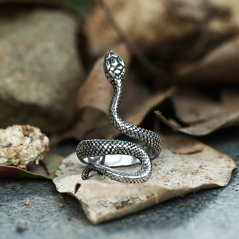 Vintage Snake Stainless Steel Ring