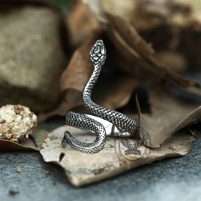 Vintage Snake Stainless Steel Ring