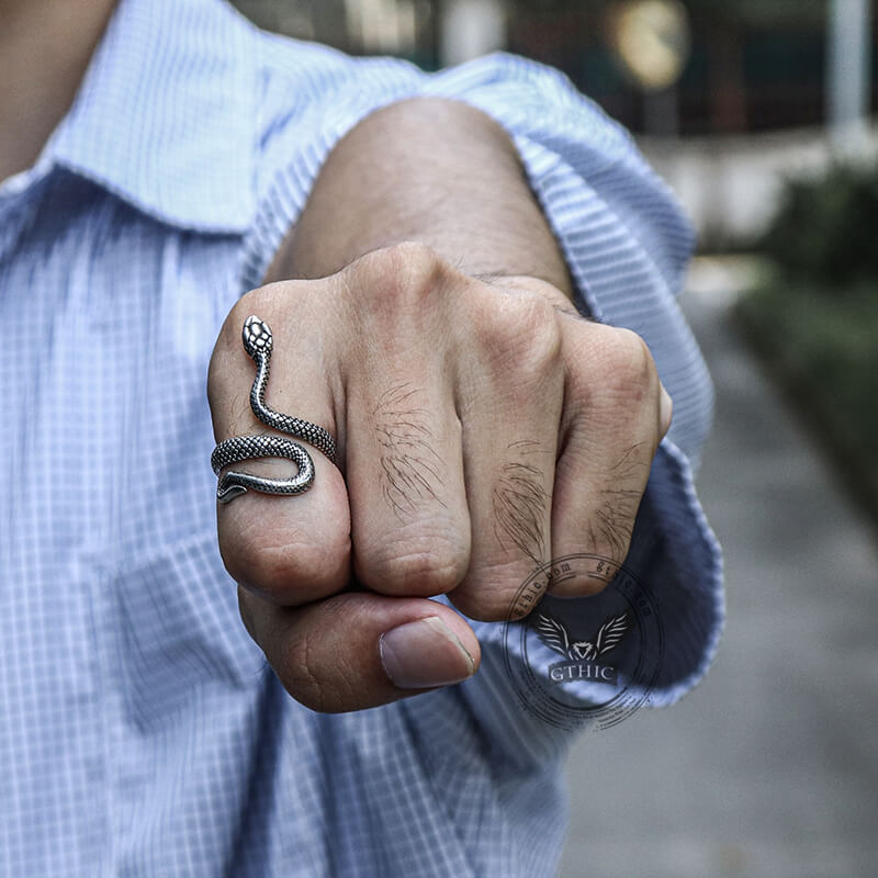 Vintage Snake Stainless Steel Ring