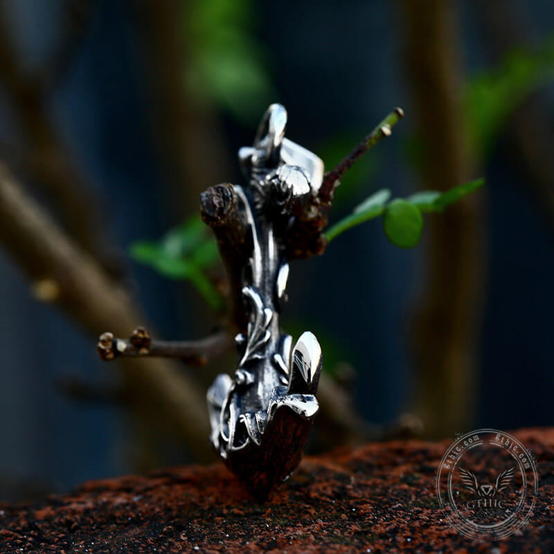 Colgante marino de acero inoxidable con ancla de ola