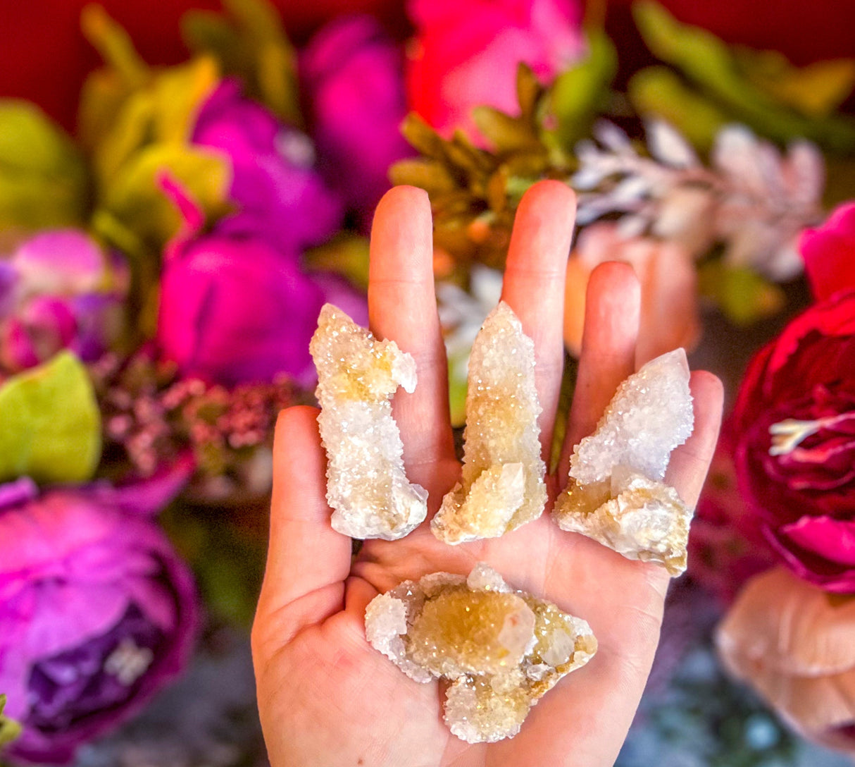 Spirit Quartz Points, Cactus Quartz Clusters, You Choose Size