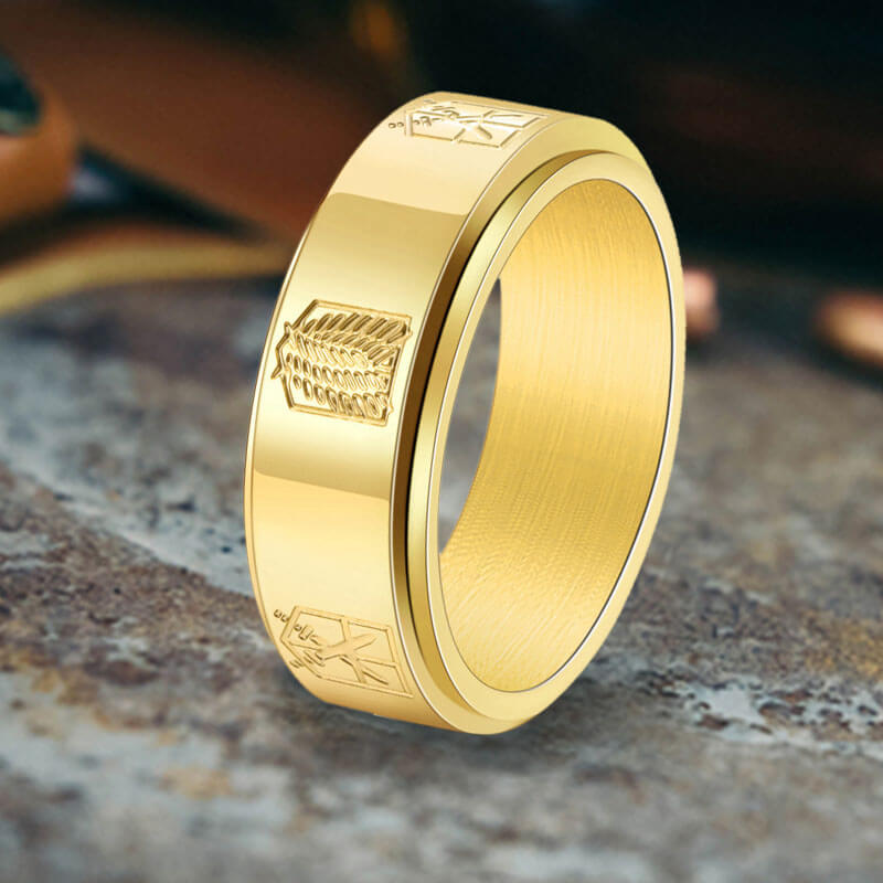 Anillo giratorio de acero inoxidable Wings of Liberty