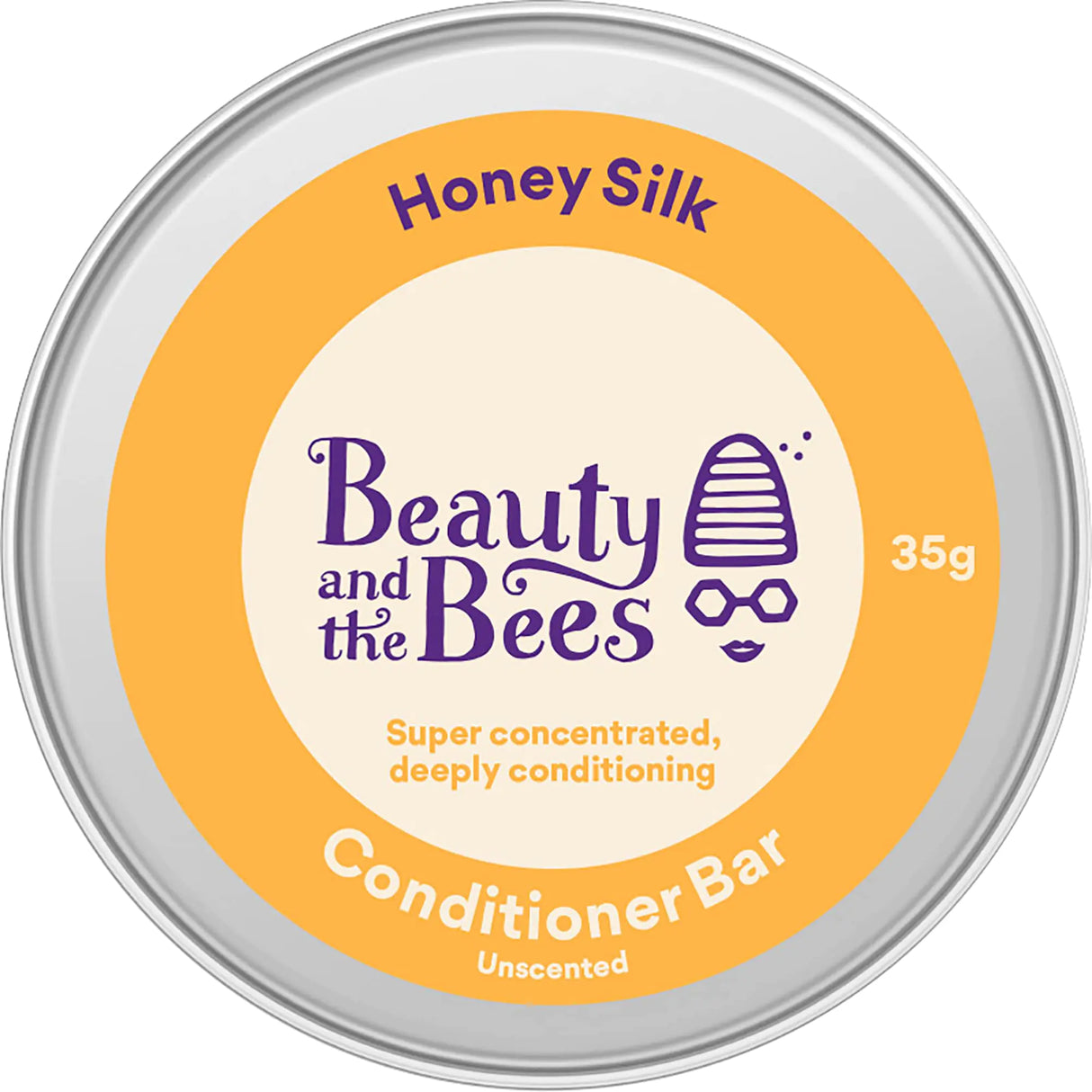 Beauty and the Bees Honey Silk Natural Conditioner Bar for Shiny Healthy Hair | Untangles and Softens Hair | Eco Friendly Hair Care