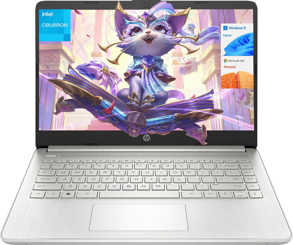 HP Laptop for Student Business Computer - 14" HD Display Intel Quad-Core N4120 8GB RAM 128GB Storage WiFi Windows 11 Home S with 1-Year Office 365 - Lootquake