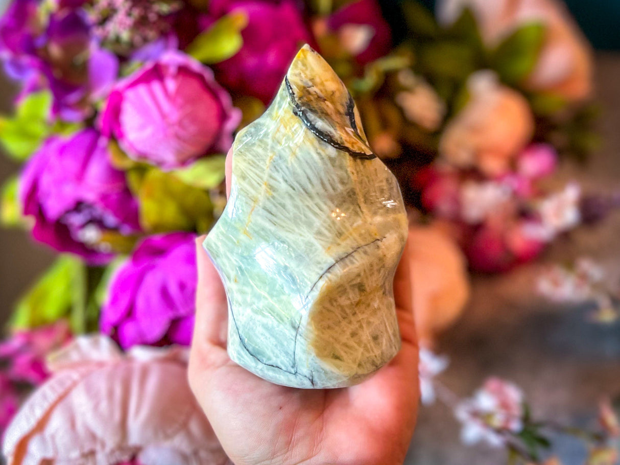 Sweet Yellow Moonstone Flames