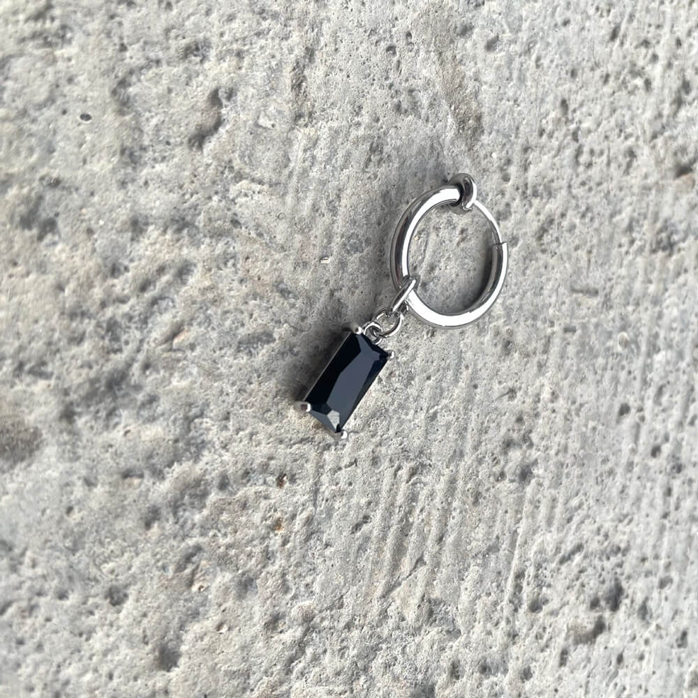 Pendientes colgantes de acero inoxidable con cruz de circonita