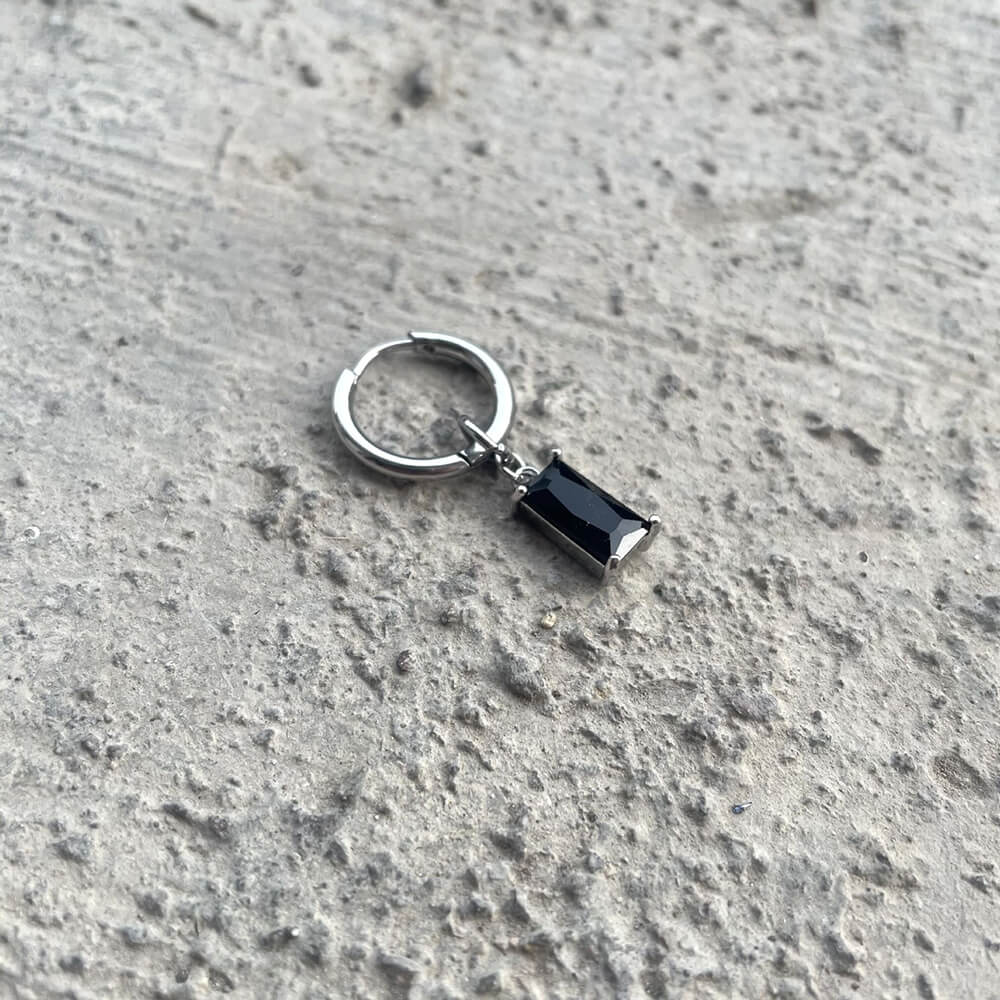 Pendientes colgantes de acero inoxidable con cruz de circonita