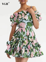Summer Floral Ruched Dresses - Lootquake