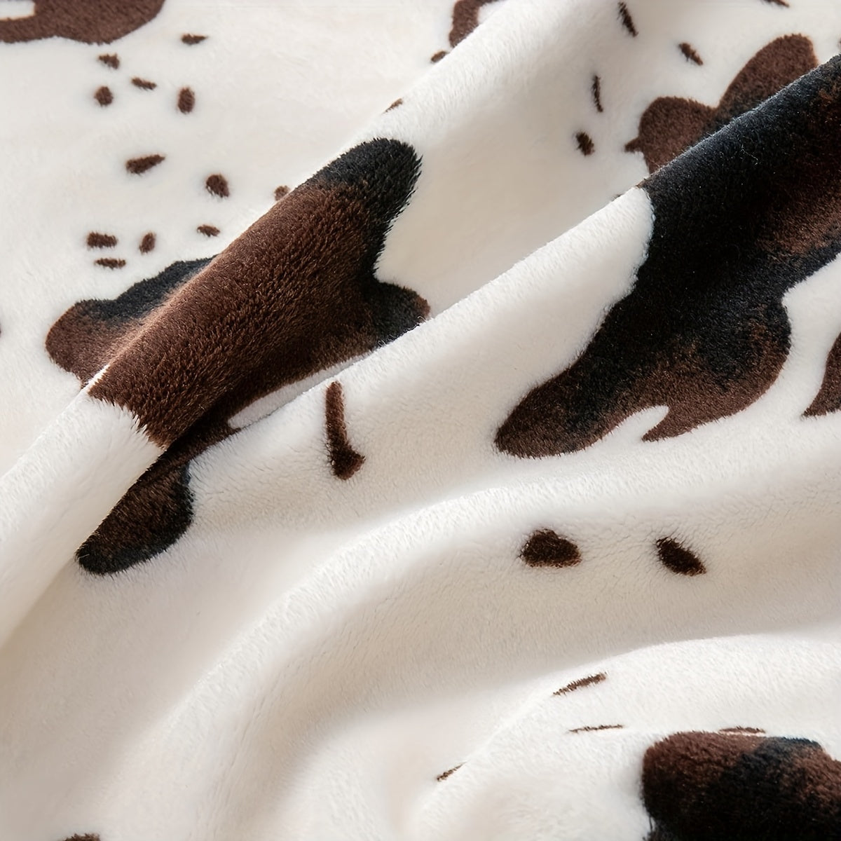 Manta suave y cálida con estampado de vaca, franela ligera y afelpada para sofá, cama, regalo decorativo para el hogar en todas las estaciones.