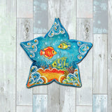 Decoración para puerta de casa de playa con estrellas de mar de G. DeBrekht - Decoración costera navideña - 8126151H