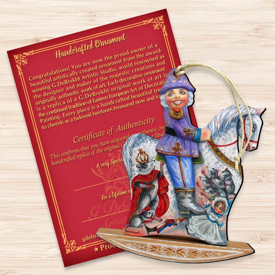 Cascanueces mecedor de madera de G. DeBrekht - Decoración navideña - 8124121