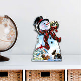 Decoración navideña para puerta de estilo antiguo de D. Gelsinger - Decoración navideña de Papá Noel y muñeco de nieve - 8461024H-1563