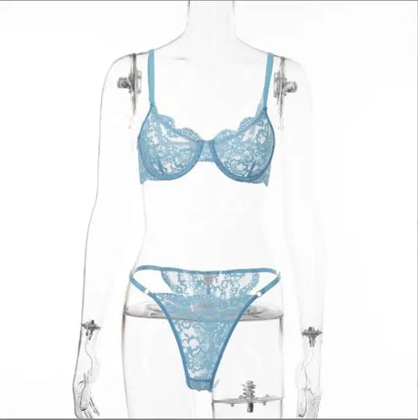 Ladies Underwire Lace Lingerie Suit Fashion - Lootquake