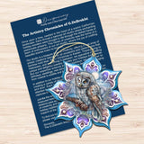 Owls Snowflake Wooden Ornaments Set of 3 by G. Debrekht - Nature Wildlife Decor - 8090152-S3