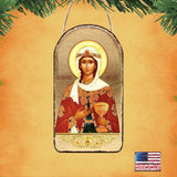 Adorno de icono sagrado ortodoxo religioso de Santa Bárbara - Decoración inspiradora - 87038