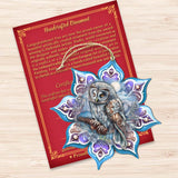 Arctic Owl Snowflake Wooden Ornaments by G. Debrekht - Nature Wildlife Decor - 8688435