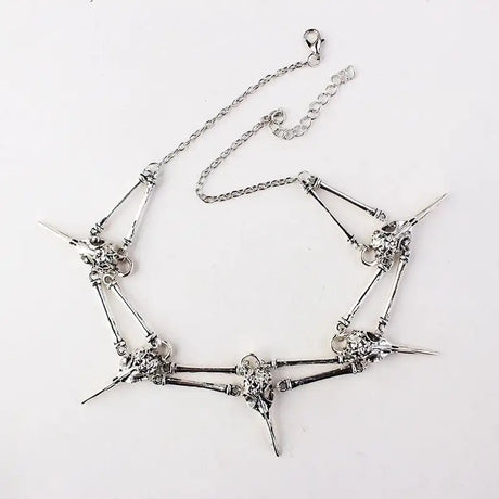 Fashionable New European And American Gothic Bird Skull Necklace - Lootquake