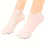 Calcetines hidratantes de gel ultrasuave para mujer (2 o 4 unidades): hidratan los pies secos, suavizan los talones agrietados y exfolian la piel áspera para una suavidad sedosa. Perfectos para pedicura de spa, cuidado personal y uso diario.