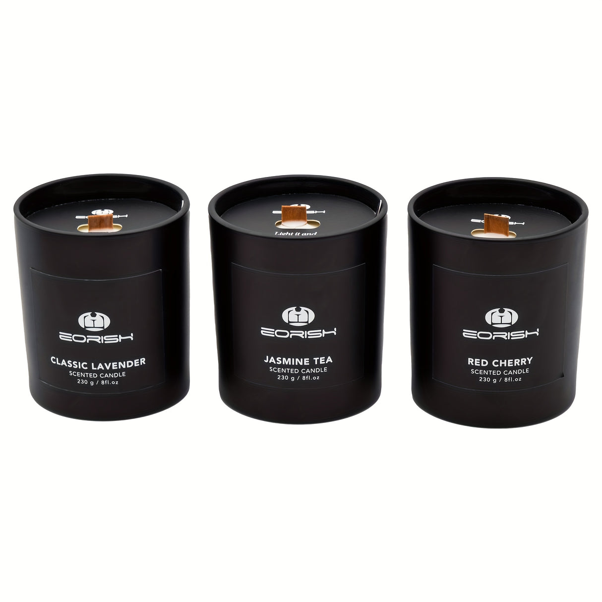Luxury Candle Gift Set For Women, Strong Scented Candle Set, Black Candles Gifts, 3 Pack, 24oz, Burning 150 Hours