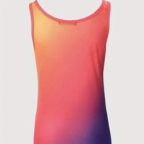 Women's V-neck Gradient Color Versatile Printed Pattern Tank Top - Lootquake