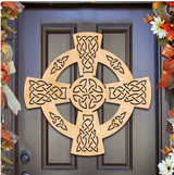 Celtic Wheel Cross Wall Door Decor by Celtic Art - Celtic Decor - 93161H
