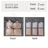 Sac de rangement pour sous-vêtements double face - Solution de rangement polyvalente pour lingerie et chaussettes, design compact et adapté aux voyages, avec fonction d'accrochage facile