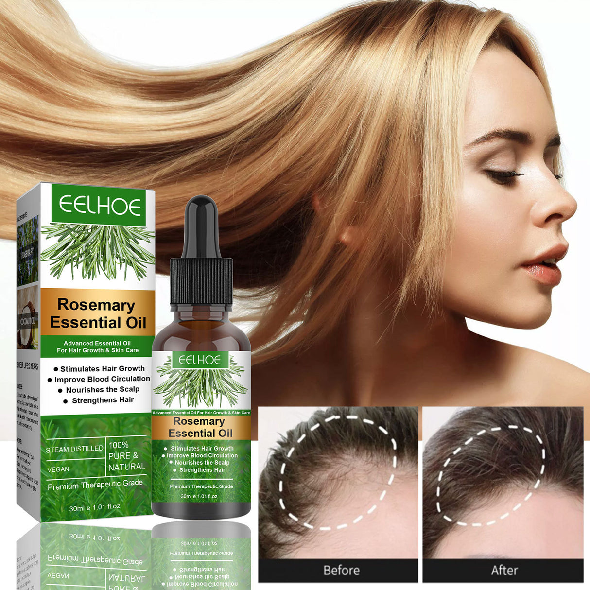 Rosemary Anti-Breakage Nourishing Hair Care Oil - Lootquake