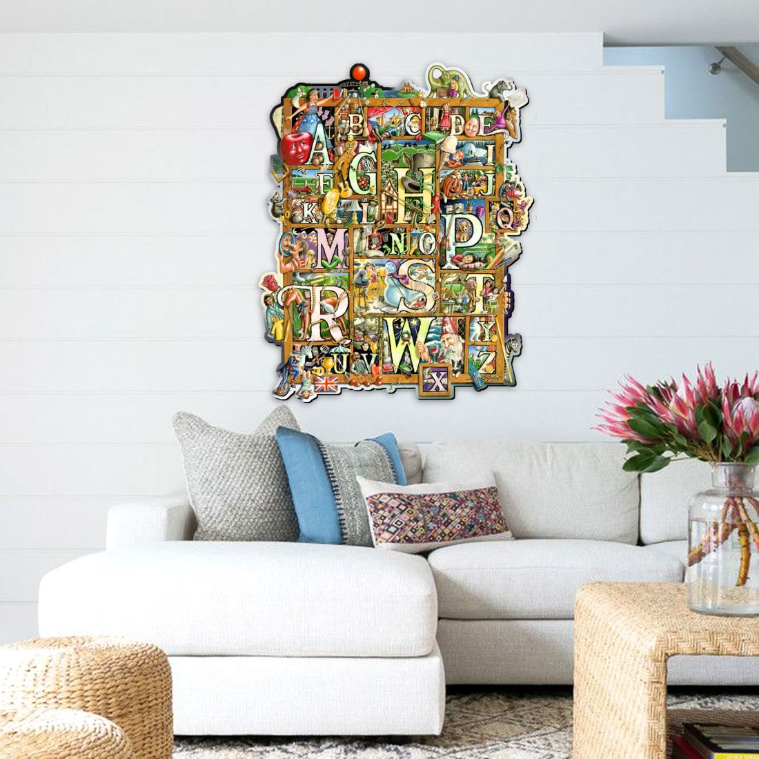 Arte mural con letras del alfabeto de Laura Seeley - Decoración infantil Love Family - 8513007-LS