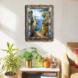 Arte mural con ventana de pueblo costero de G. DeBrekht Coastal Decor - 8492105W