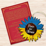 Adornos de madera de girasol para Ucrania - Decoración Internacional - 8187125