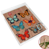 Adornos decorativos de madera con forma de mariposa de verano (6 unidades) de G. Debrekht - Decoración navideña - 8090012-2C-S6