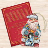 Adornos navideños de madera con forma de pingüino y Papá Noel de G. DeBrekht - Decoración navideña con muñeco de nieve y Papá Noel - 8118051