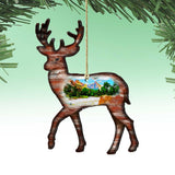Deer Wooden Ornaments by Nature Wonders - Wildlife Holiday Decor - 8198211