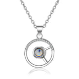 925 Silver Circle Pendant Projection Of Love - Lootquake
