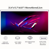 ASUS ROG Large Gaming Mouse Pad - Non-Slip, Waterproof Rubber Base, Stitched Edges, Oblong Shape, Durable Deskpad Mat for Gaming