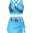 Women's Two-piece Casual Swimsuit P102 Blue - Lootquake