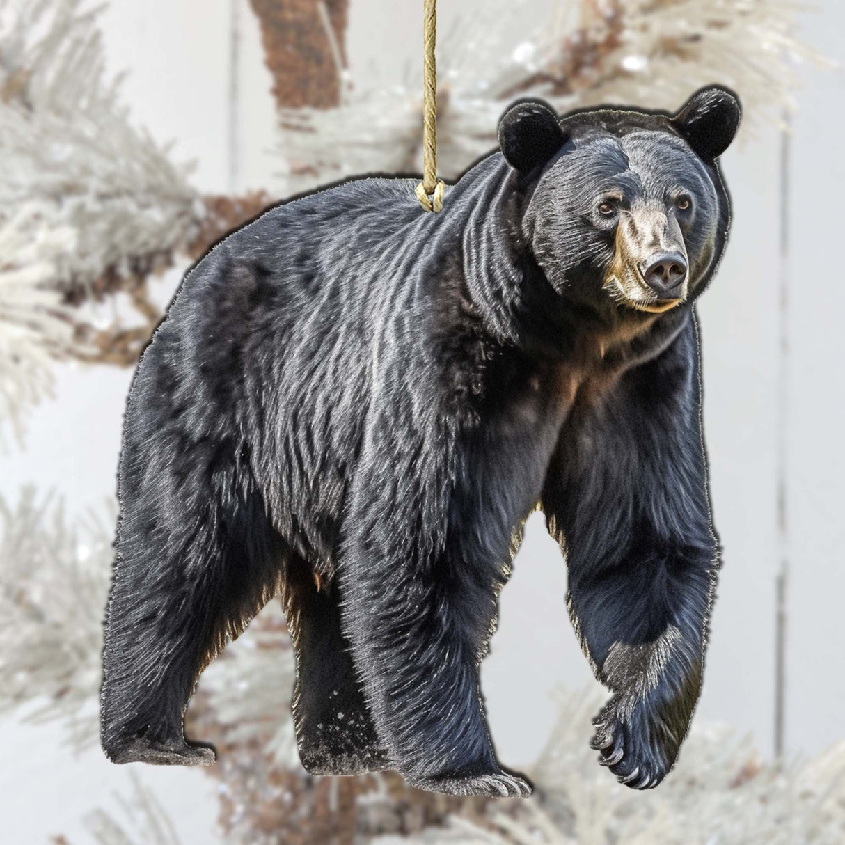 Adornos de madera de oso negro de Alaska de G.Debrekht - Decoración navideña con temática de vida silvestre - 8710105-1