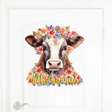 Letrero de bienvenida para puerta de entrada Hola verano Porche delantero Corona de verano Pancarta de entrada principal Flores Letrero de bienvenida - Decoración de porche delantero de madera - 933111H