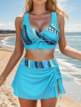 Women's Two-piece Casual Swimsuit P102 Blue - Lootquake