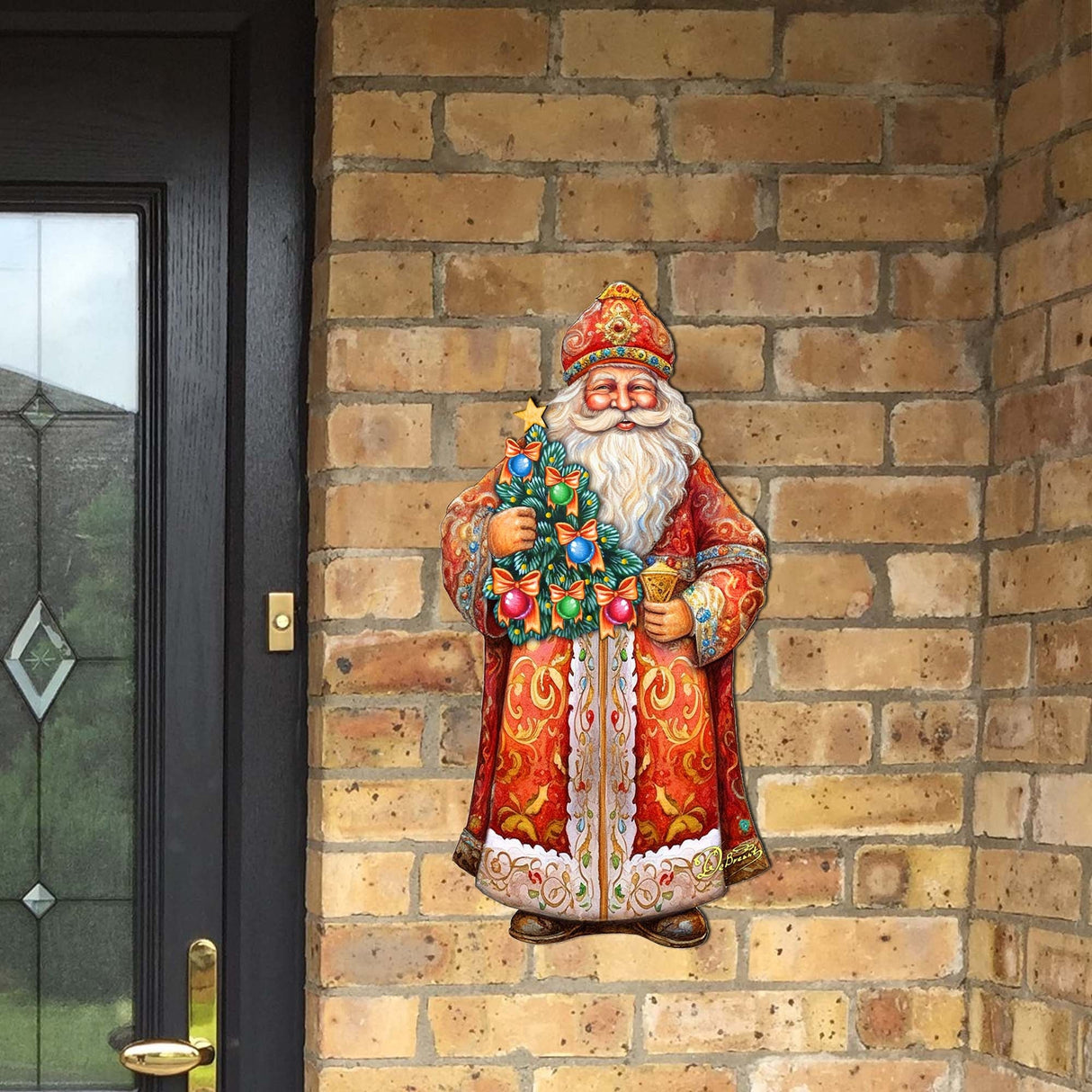 Árbol de la Alegría de Papá Noel, decoración navideña para puerta de G. Debrekht - Decoración navideña de Papá Noel y muñeco de nieve - 8691418H