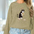 Women's Fashionable Solid Color Printed Long Sleeved Sweatshirt - Lootquake