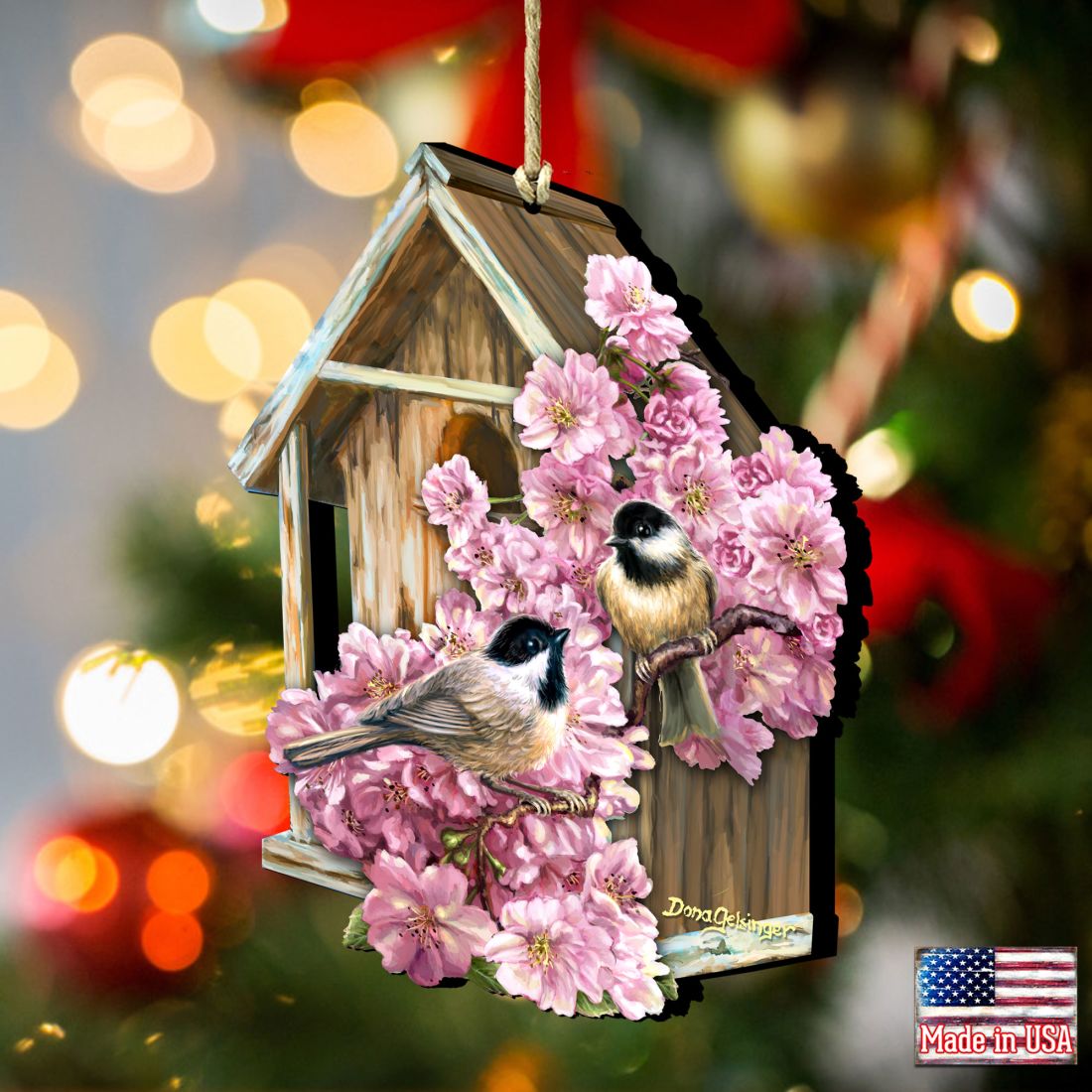 Spring Dream House Wooden Ornaments by Gelsinger - Easter Spring Decor - 8461056-DG