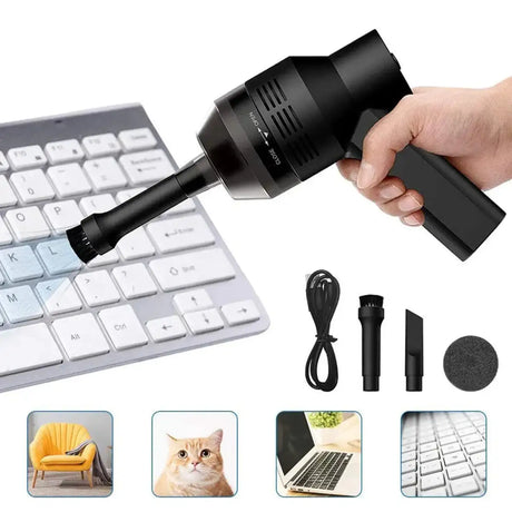Portable Cordless Electric Air Duster, Rechargeable, Strong - Lootquake
