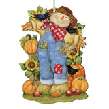 Fall Decoration Harvest Scarecrow - Scarecrow Ornament Handmade Gift for Autumn Adornment - Wooden Ornament by Susan Winget 8471211-SW