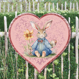 Easter Bunny Heart Holiday Door Decor by G. Debrekht - Easter Spring Decor - 8652780H