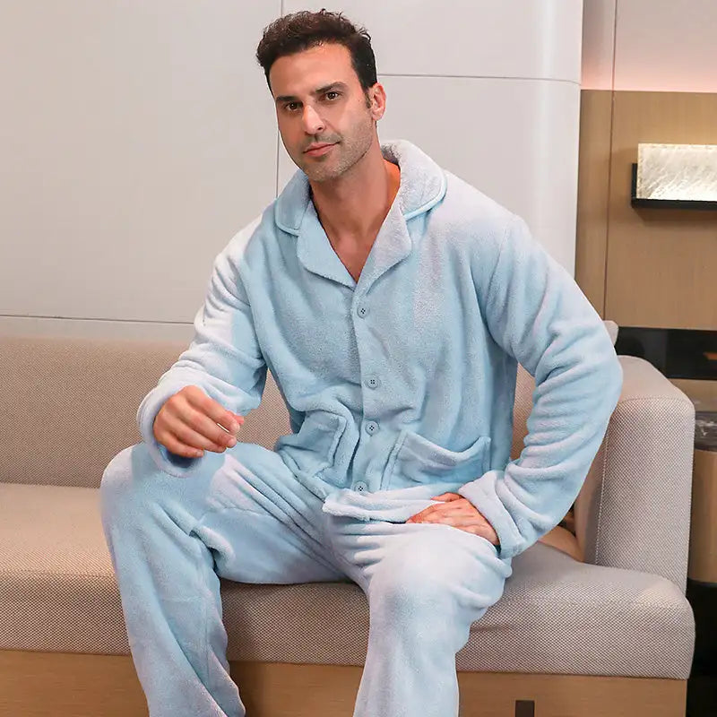 Men's Pajama Velvet Set - Lootquake