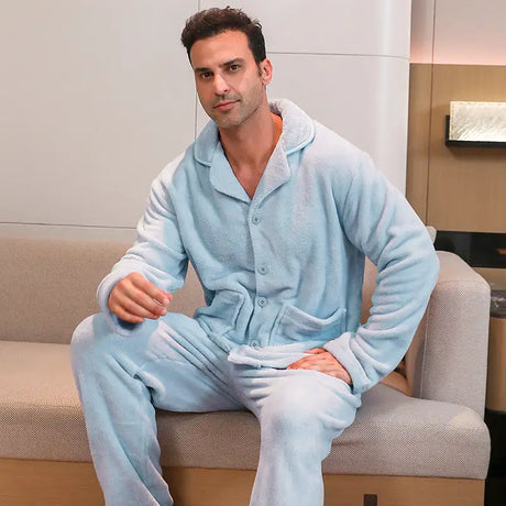 Men's Pajama Velvet Set - Lootquake