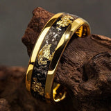 Fashion Men's Gold Starry Stainless Steel Ring - Lootquake